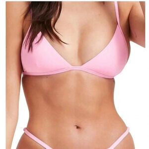 NEW Good American Women's Plus Size 3X Sugar Pink Perfect Fit Bikini Top